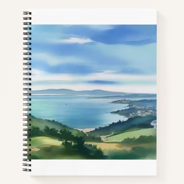 Küsten-Aquarell Notizbuch (Vorderseite)