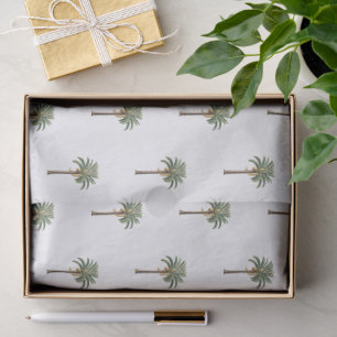 Küsten-Chic Königspalmenbaum Botanisches Muster Seidenpapier