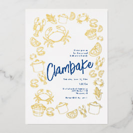 Küsten-Clambake-Folie-Einladung Folieneinladung