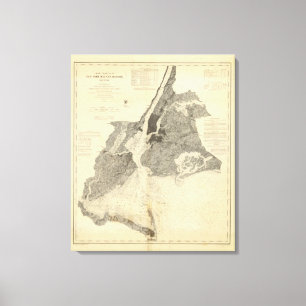 Küsten-Diagramm keine 20 New York Bucht und Hafen Leinwanddruck