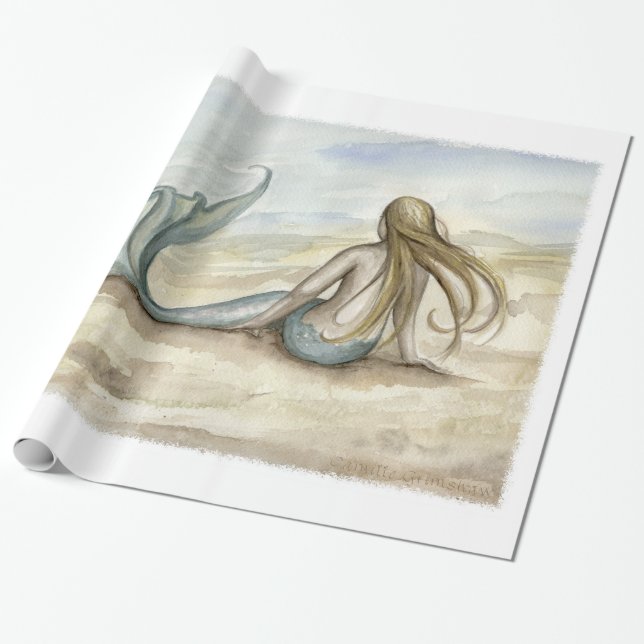 Küsten-Meerjungfrau-Packpapier Camilles Grimshaw Geschenkpapier (Ungerollt)