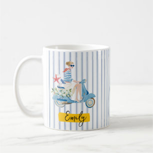 Küsten-Motorscooter Kaffeetasse
