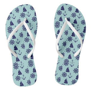 Küsten-Muster Flip Flops