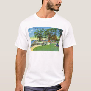 Küsten-Park-Ansicht des Uferdamm-Wegs T-Shirt