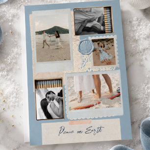 Küsten-Reise-Collage Familienfoto Weihnachten