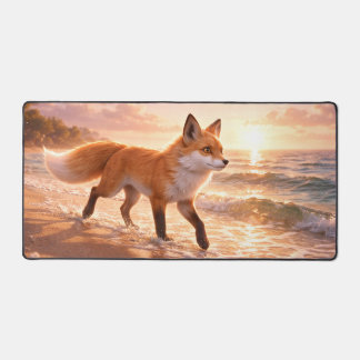 Küsten-Sonnenuntergangsreise Schreibtischunterlage