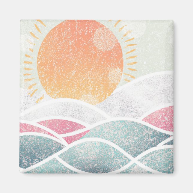 Küsten-/Strand/ sonnig Magnet (Vorne)