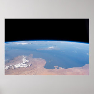 Küsten Tunesiens und Libyens und Insel Sizilien Poster