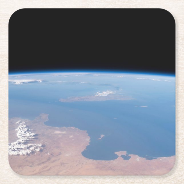 Küsten Tunesiens und Libyens und Insel Sizilien Rechteckiger Pappuntersetzer (Vorderseite)