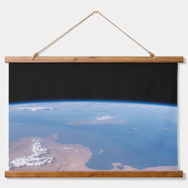 Küsten Tunesiens und Libyens und Insel Sizilien Wandteppich Mit Holzrahmen (Vorne)