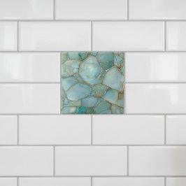 Küstenaqua-Achat-Gold-Mosaik Fliese