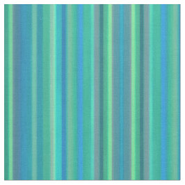 KüstenAquarell-blaues Grün-gestreiftes Gewebe Stoff