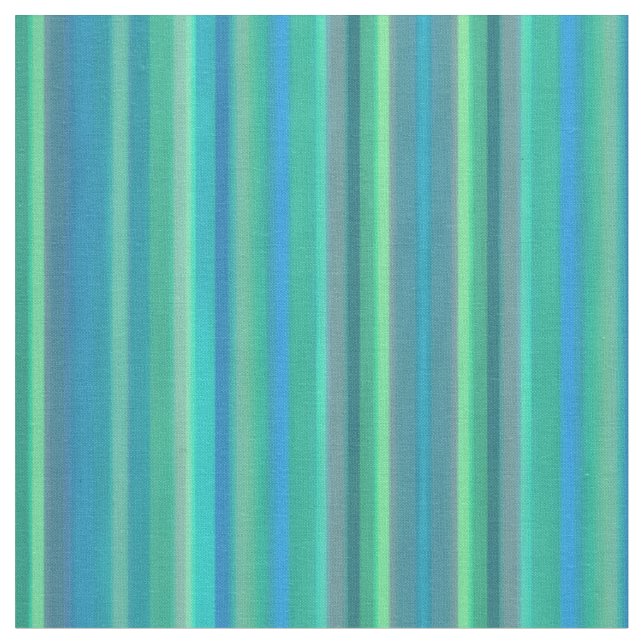 KüstenAquarell-blaues Grün-gestreiftes Gewebe Stoff (Nahaufnahme)