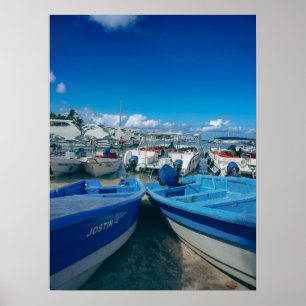 Küstenboote auf dem Wasser Fotografie Poster