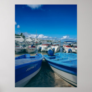 Küstenboote auf dem Wasser Fotografie Poster