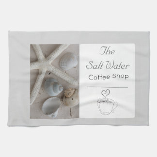 Küstencafé-Unternehmensbranding Geschirrtuch