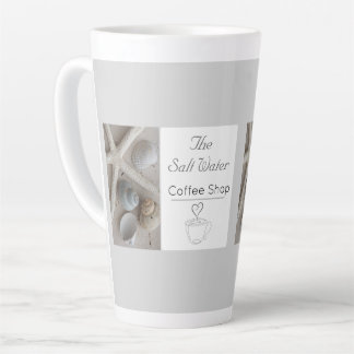 Küstencafé-Unternehmensbranding Milchtasse