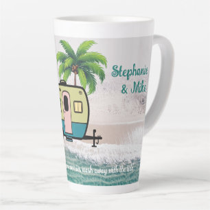 Küstencamping Retro-Anhänger Personalisiert Milchtasse