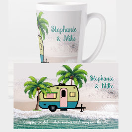 Küstencamping Retro-Anhänger Personalisiert Milchtasse