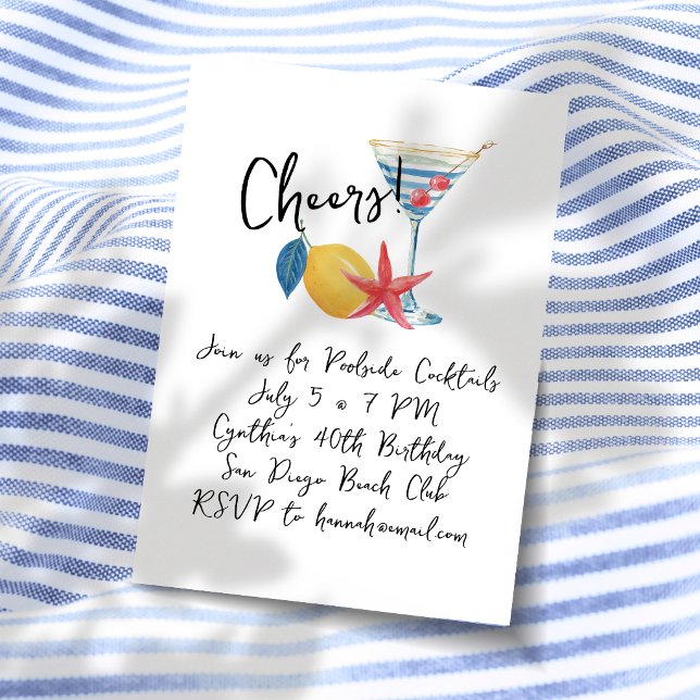 Küstencocktailparty Einladung (Von Creator hochgeladen)