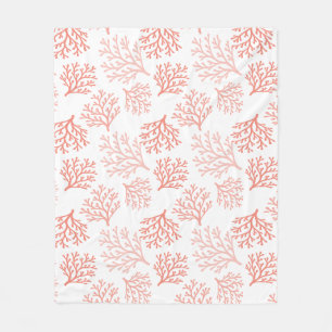 Küstencoral-Fleece-Decke Elegantes ozeanisches D Fleecedecke