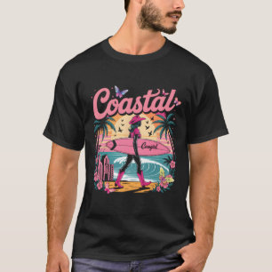 Küstencowgirl-Ästhetik Rosa Cowgirl Surfen Surfen T-Shirt