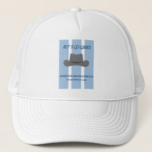 Küstencowgirl Blaues Junggesellinnen-Trucker-Hut Truckerkappe