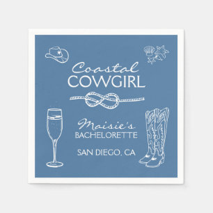 Küstencowgirl-Junggesellinnen-Abschiedsparty-Woche Serviette