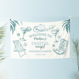 Küstencowgirl-Junggesellinnenabschied-Banner Banner