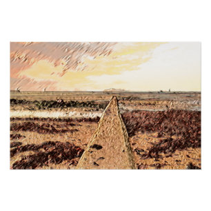 Küstendämmerung: Ardrossan Beach Aquarell Poster