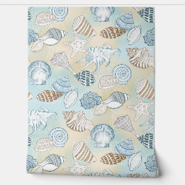 Küstendekoration Beach Seashells Tapete