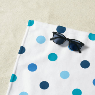 Küstendesign mit blau-weißen Punkten Strandtuch