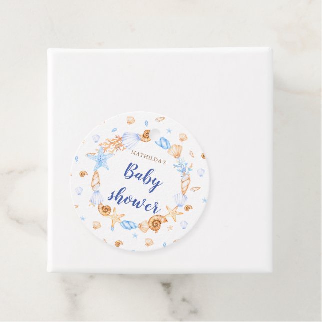 Küstendusche für Muscheln Geschenkanhänger (Beispiel)