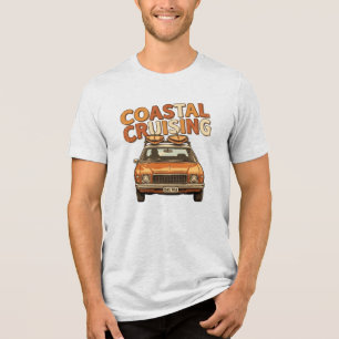 Küstenfahrt Surf Life Vintage Style Sommer Tri-Blend Shirt