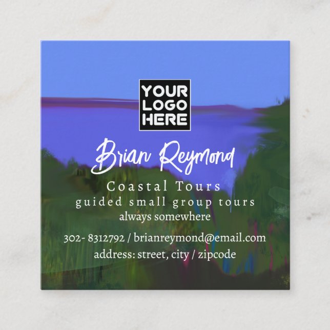 Küstenfahrten Quadratische Visitenkarte (Vorderseite)