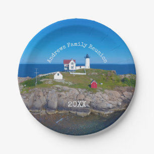 Küstenfamilientreffen Nubble Lighthouse Pappteller