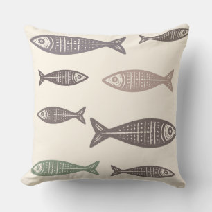 Küstenfisch-Muster-Kissen Kissen