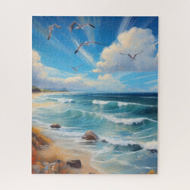 Küstenflug Strandle Möwen (Vertikal)