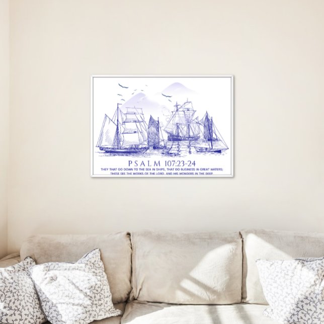 Küstengestalteter Bibelvers Poster (Perfect for living rooms, studies, offices, a thoughtful Christian gift for housewarmings.)