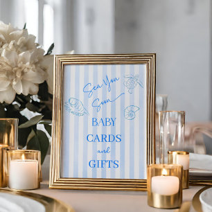 Küstengestreift Jungen Meer Du Baby Shower Favorit Poster