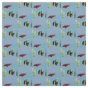 Küstengewässer Aquatic Fish Muster Stoff
