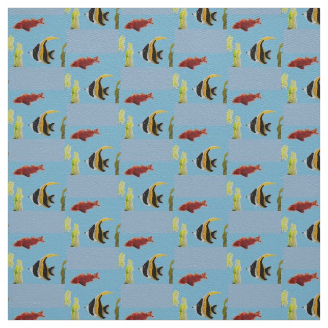 Küstengewässer Aquatic Fish Muster Stoff (Muster)