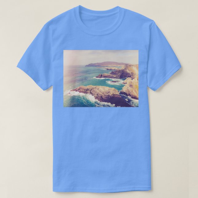 Küstengewässer Vintages Foto T-Shirt (Design vorne)