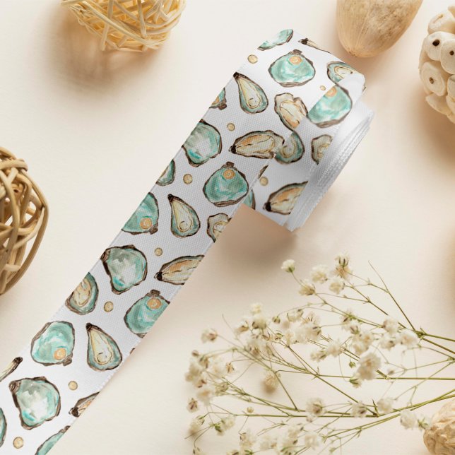 Küstengewässerfarbe Oyster & Perlmuster Satinband (Von Creator hochgeladen)