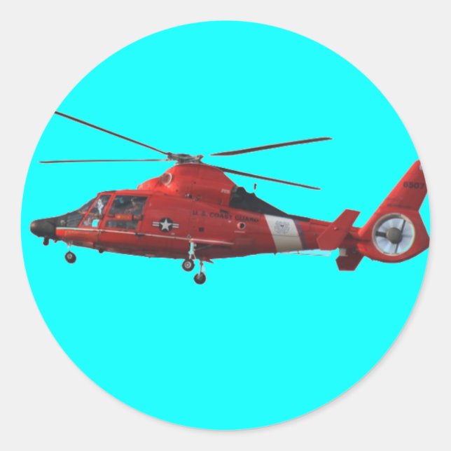 KÜSTENGUARD HELICOPTER RUNDER AUFKLEBER (Vorderseite)