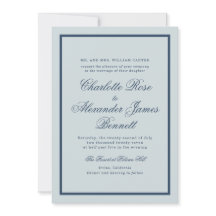 Küstenhochzeit Dusty Blue Klassische Schrift