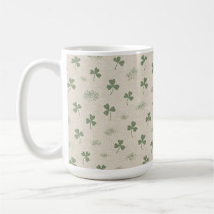 Küsteni Irisches Leinen Shamrock St. Patrick's Day Kaffeetasse