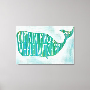 Küstenkapitän Maxs Whale Watch der kunst-  Leinwanddruck