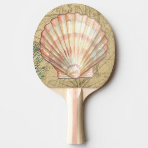 Küstenkarten-Collage Tischtennis Schläger