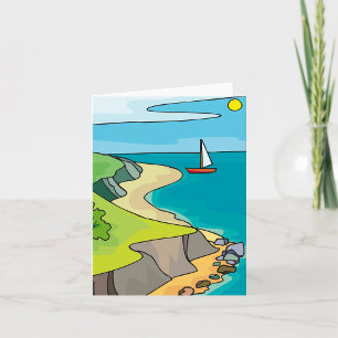 Küstenklippen-Strandsegelboot Karte